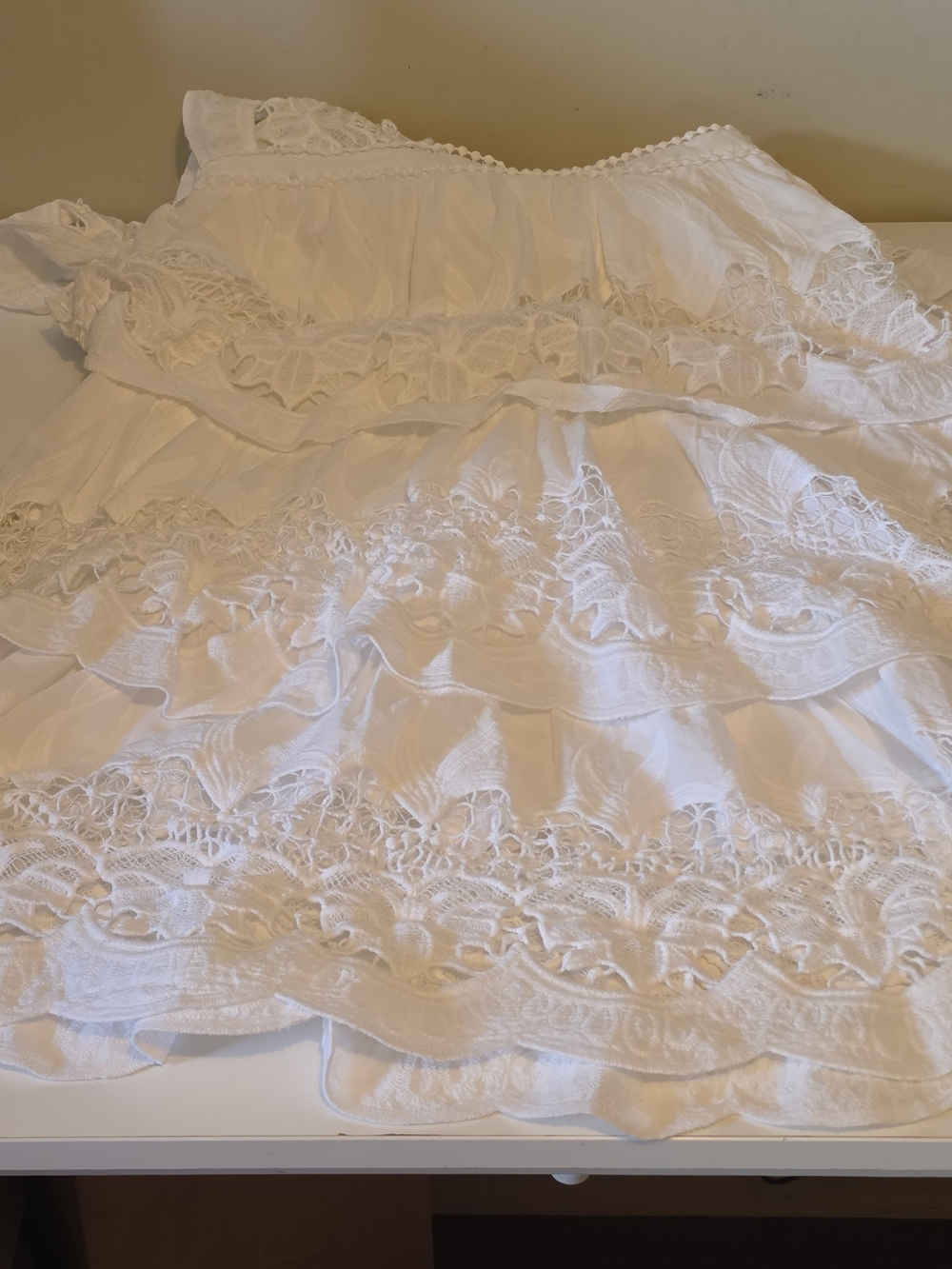 FARM Rio White Lace V-Neck Tunic Dress - Picture 6 of 10